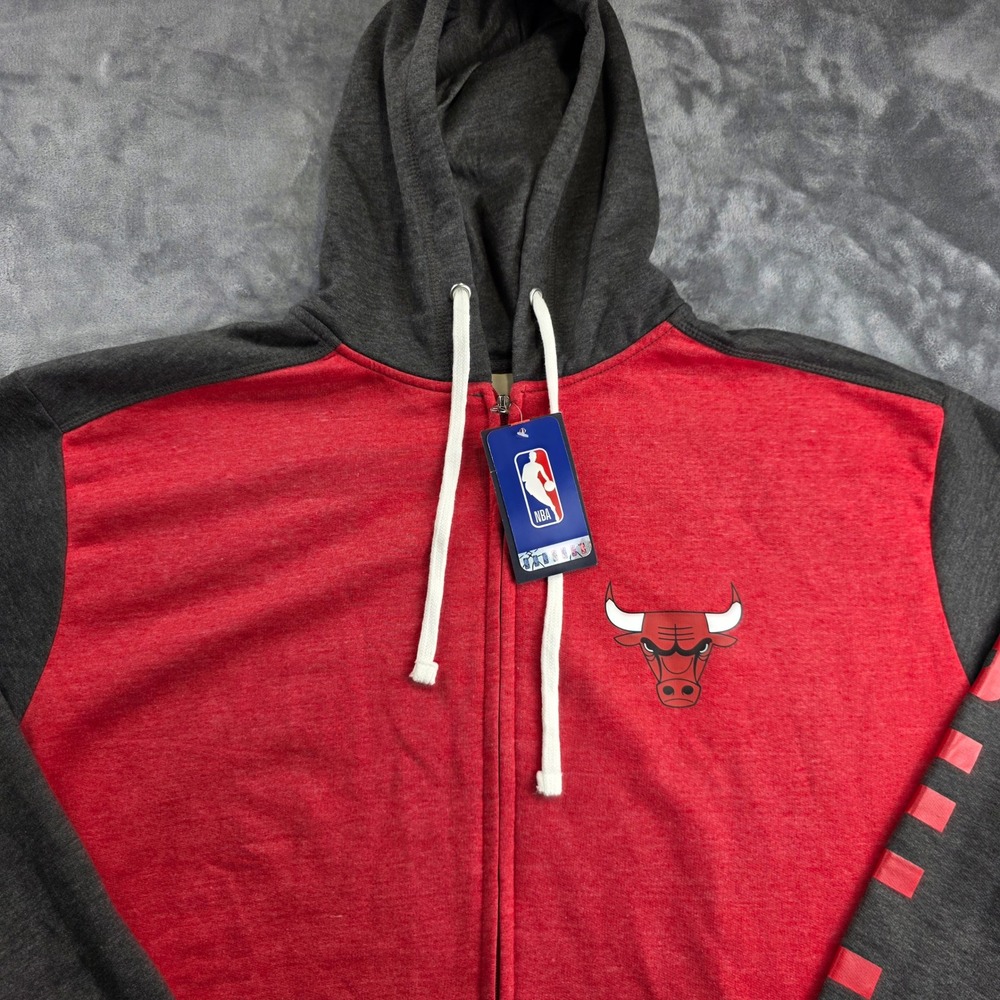 Fanatics Chicago Bulls Hoodie‎ 3XLT Red Men Full Zip Cotton Blend NBA Basketball